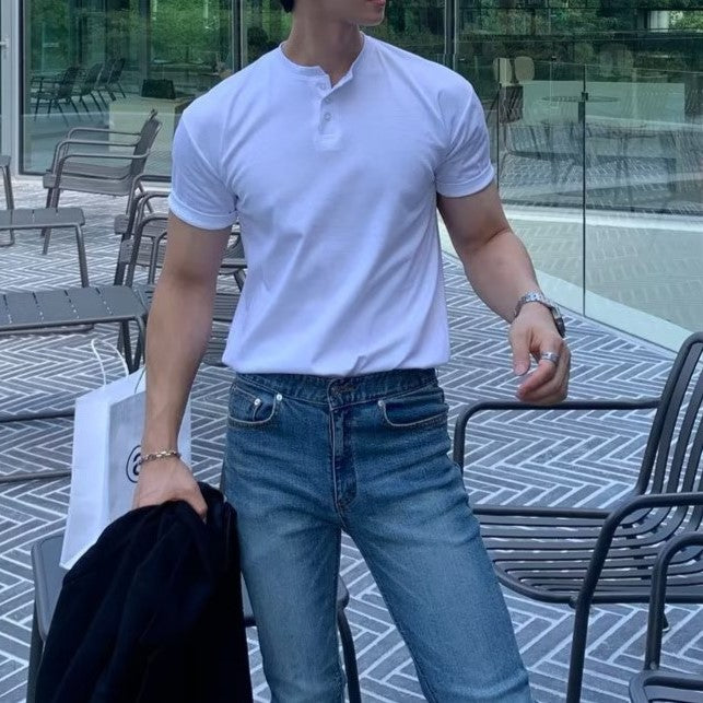 Polo Uomo Colletto a Tre Bottoni