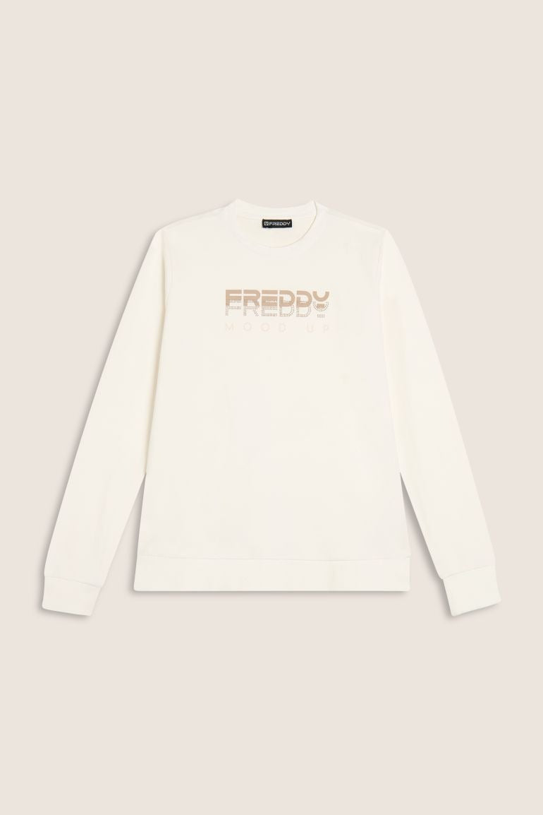 Freddy Felpa Girocollo in Jersey con Perline sul Fronte S25WCRS5