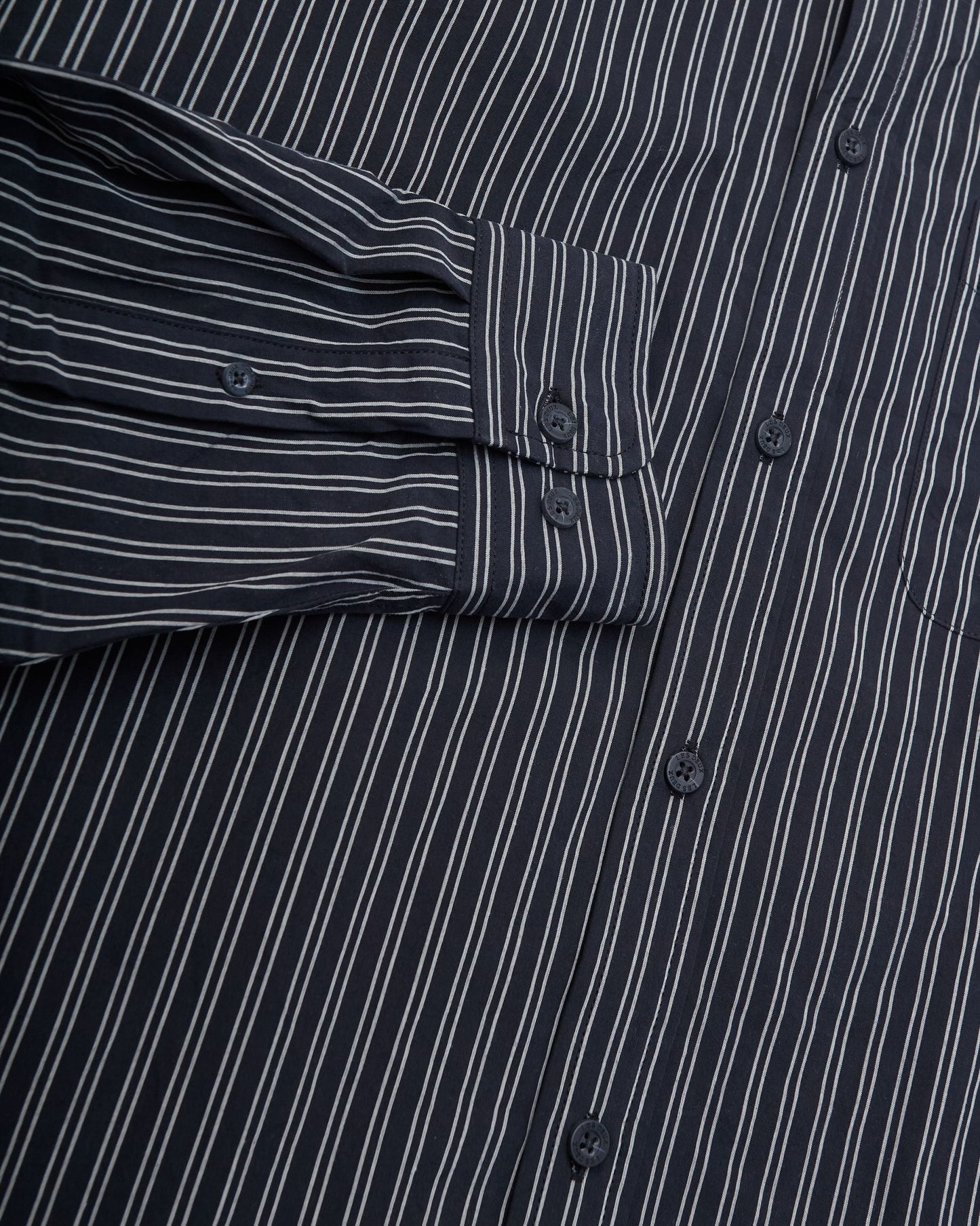 Camicia Kent Stripe Poplin Nera