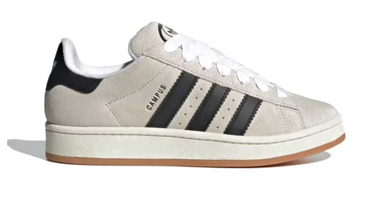 adidas campus 00s crystal white core black (women's)