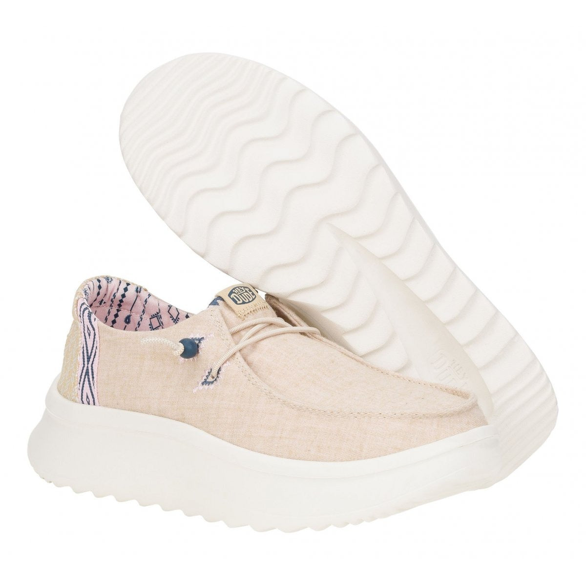 Hey Dude Wendy Peak Chambray Woven Tan