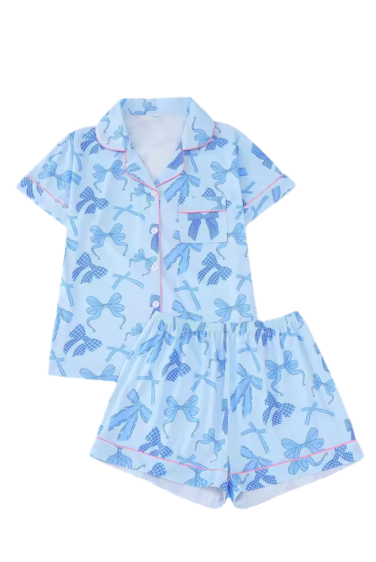 CUTE BOW SHORT PYJAMAS