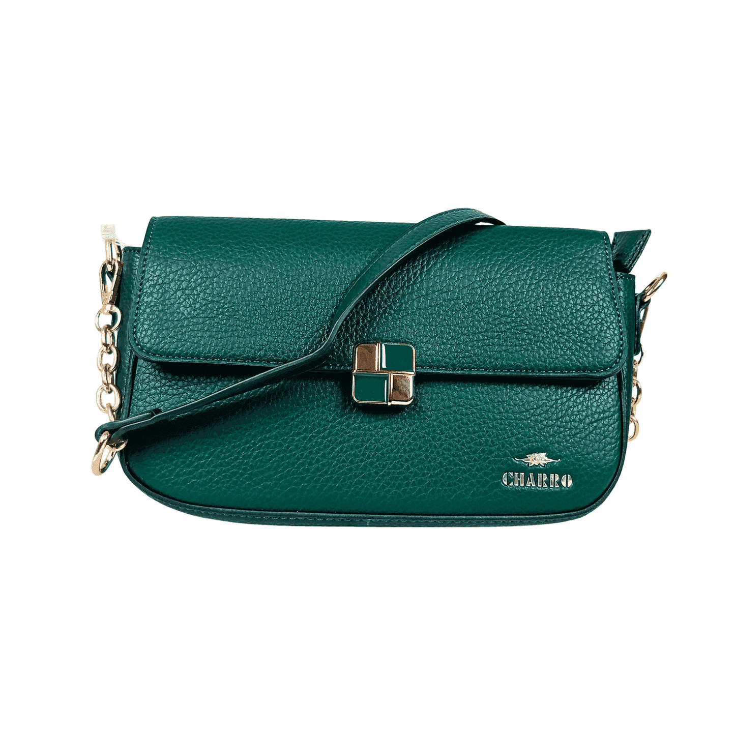 Designer leather crossbody bag with shoulder strap and chain top handle MS-0709