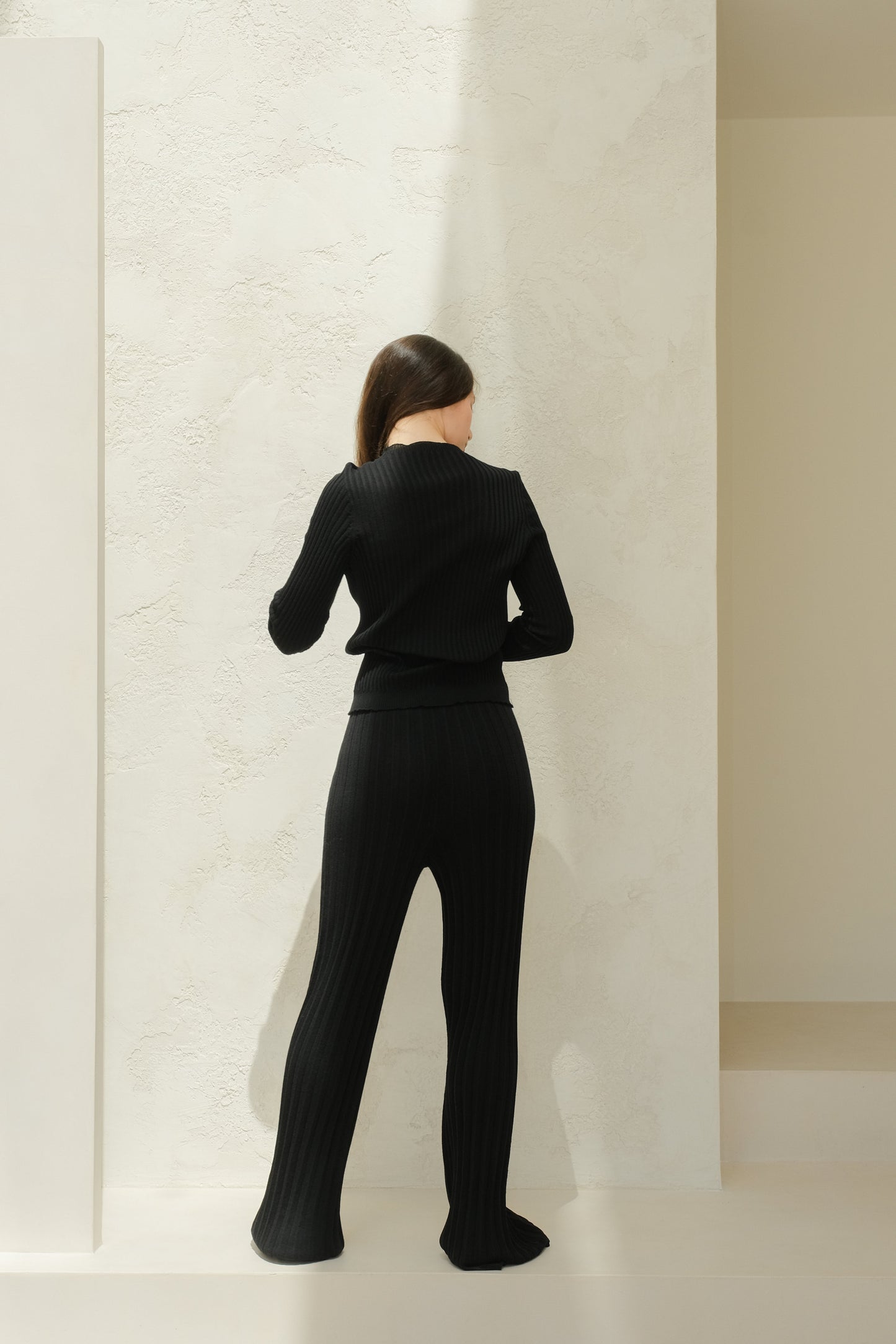 Extra Fine Merino Wool Plissè Pants (3D-Knit)