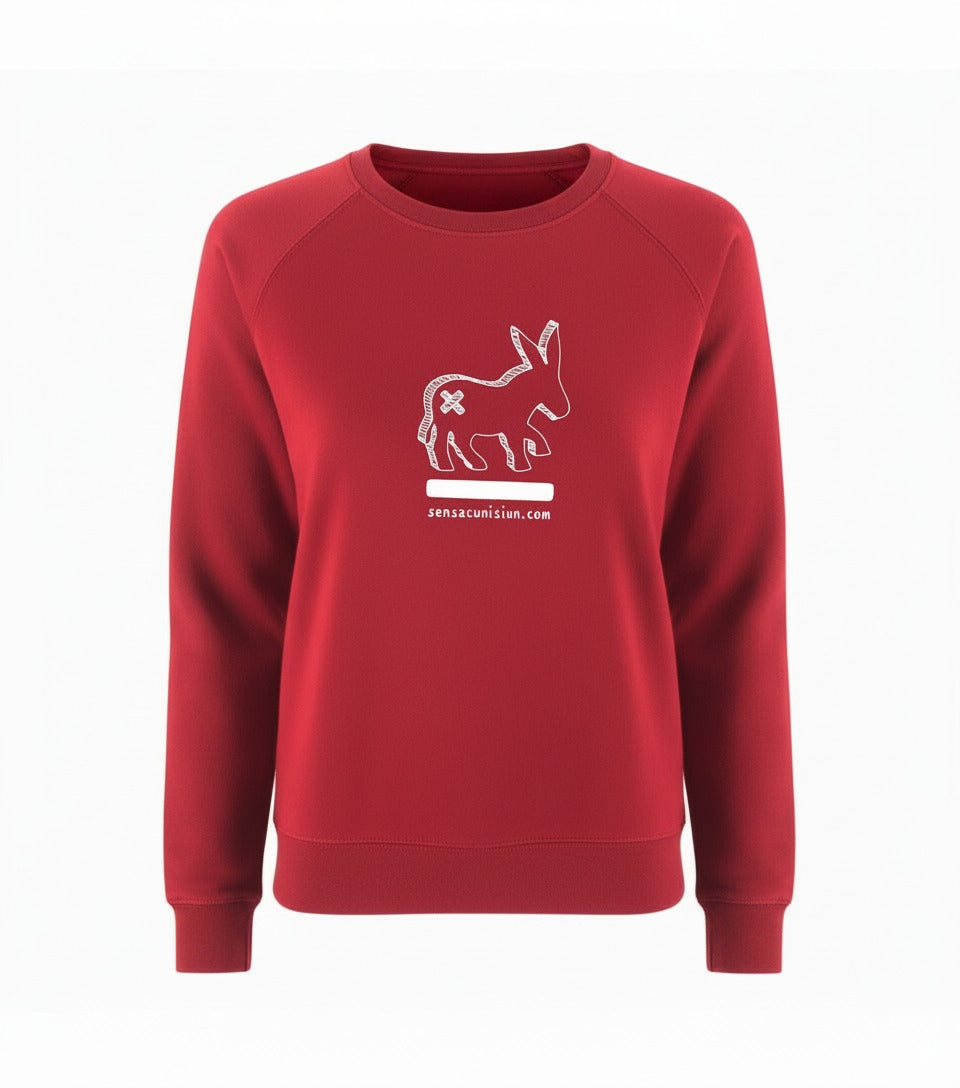 Maglia Girocollo Logo Donna Rossa