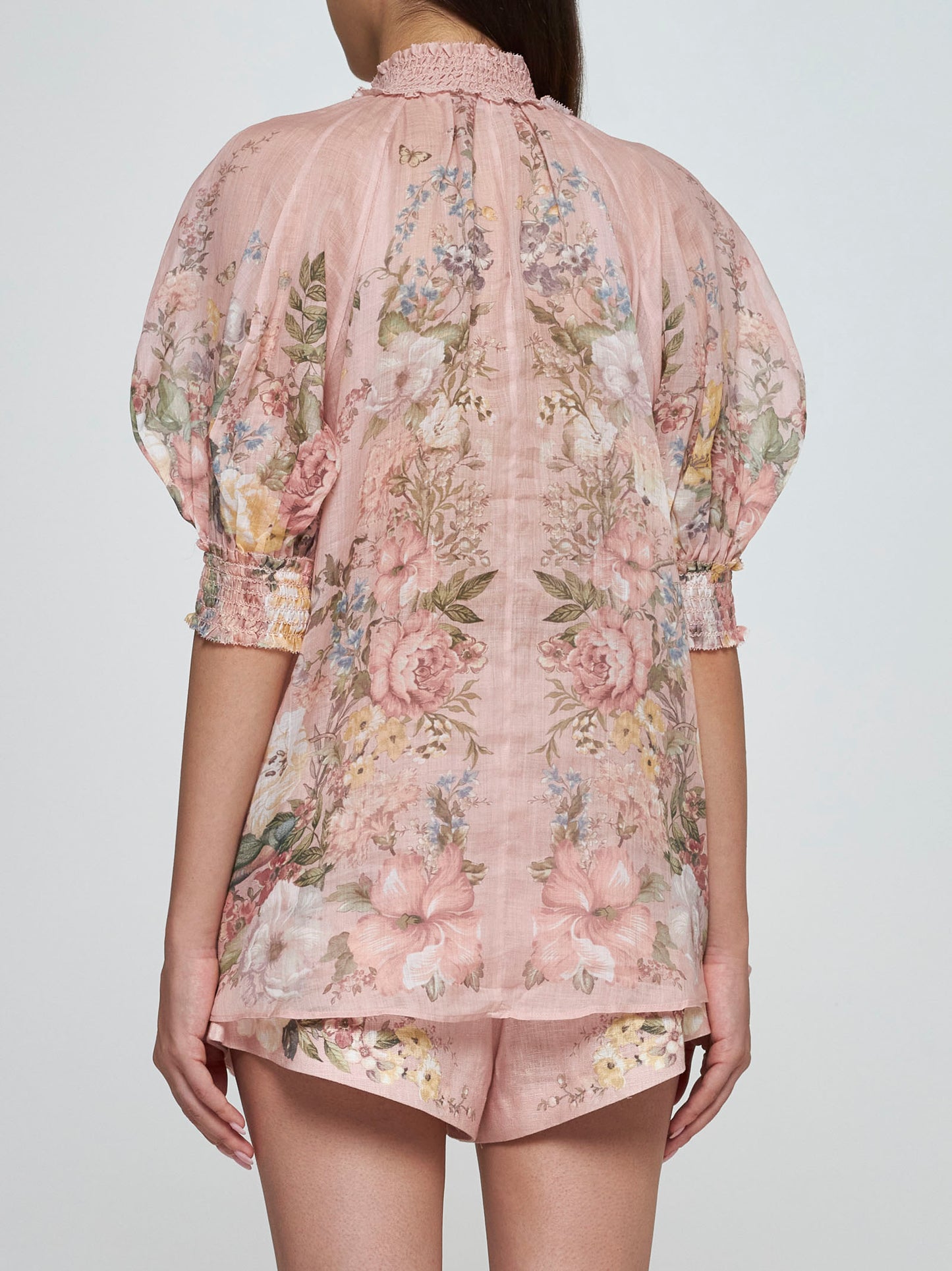 Nimara Floral Blouse With Short Set
