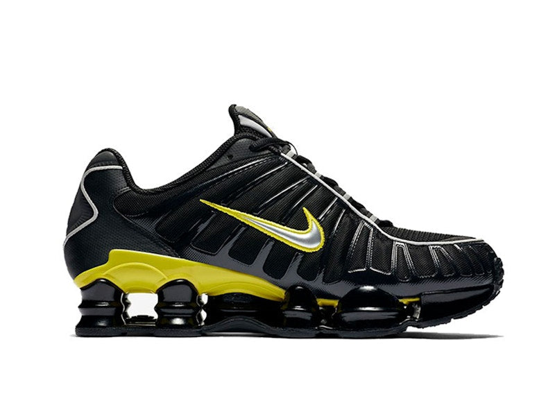 Nike Shox TL Black Dynamic Yellow Metallic Silver