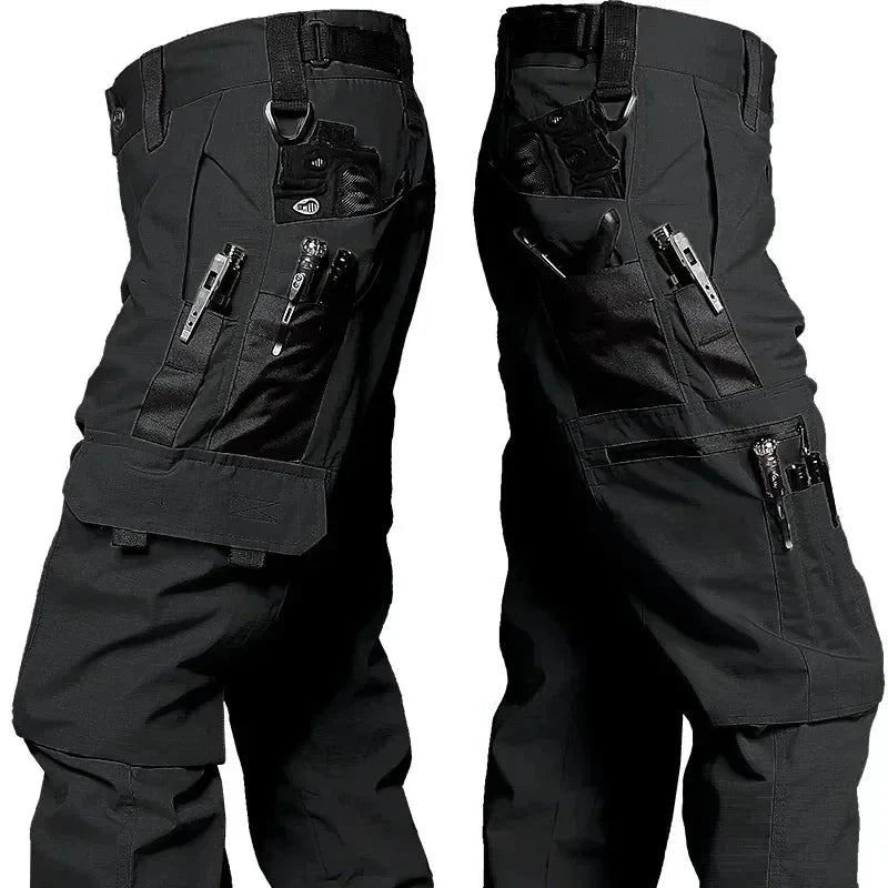 2024 Men's Tactical Pants Outdoor Work Casual Cargo Trousers Waterproof Multi-pocket Wear-Resistant Outdoor Training Trousers