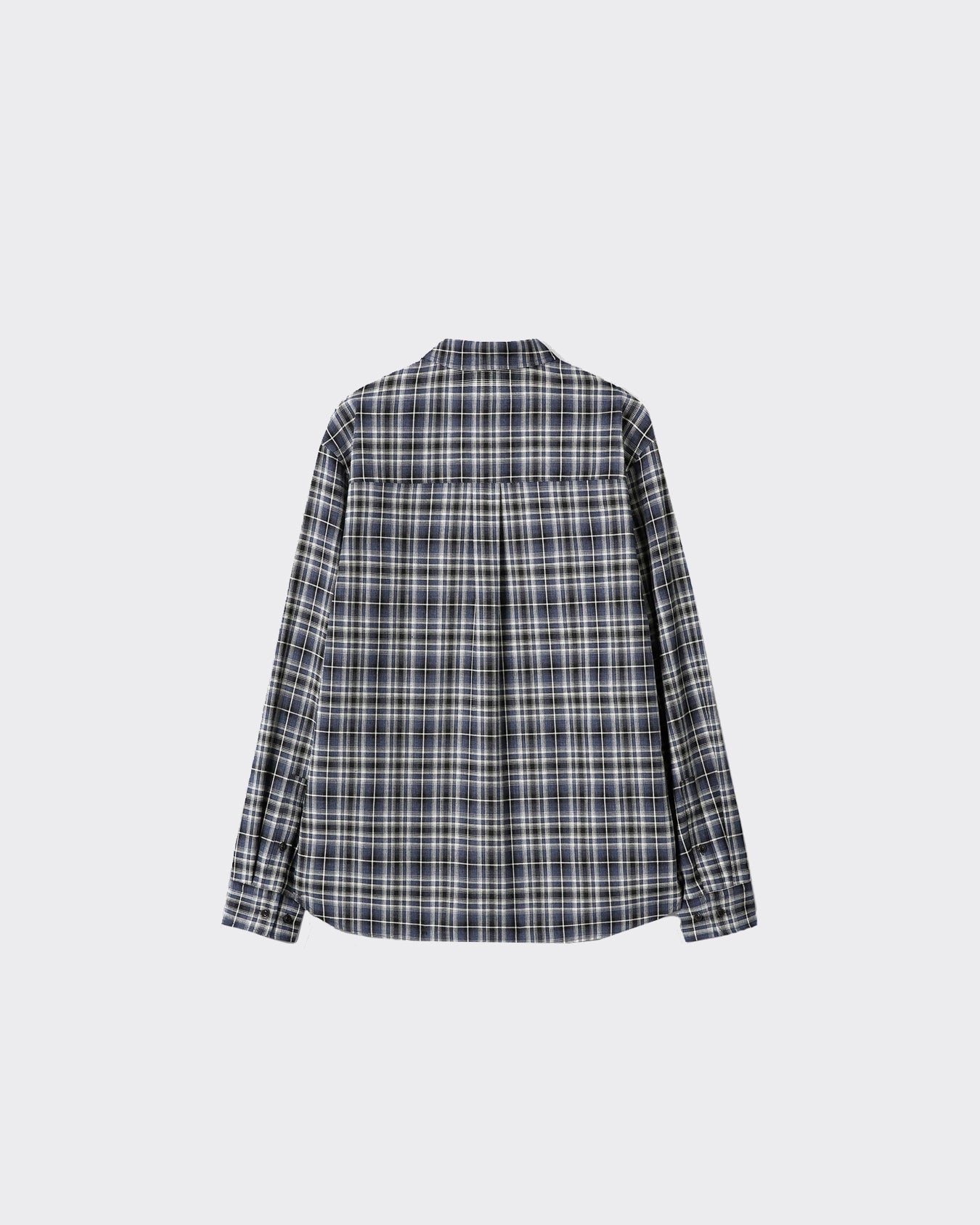 Camicia Cotton Double Pocket Checked Blu