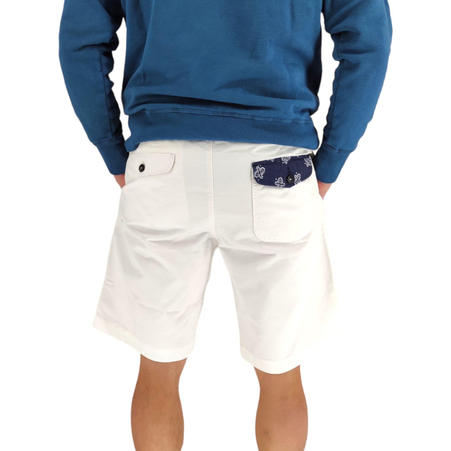 Pantaloncini Bermuda Uomo Panna