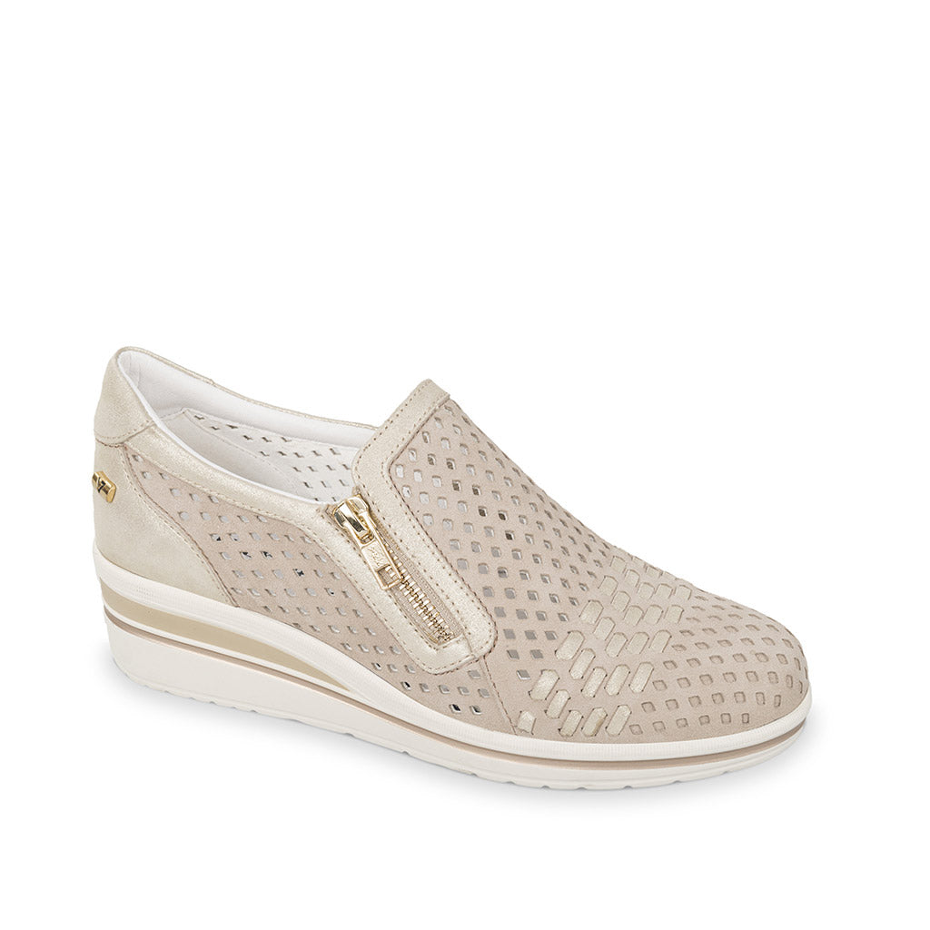 Valleverde Mocassino Tortora Traforato