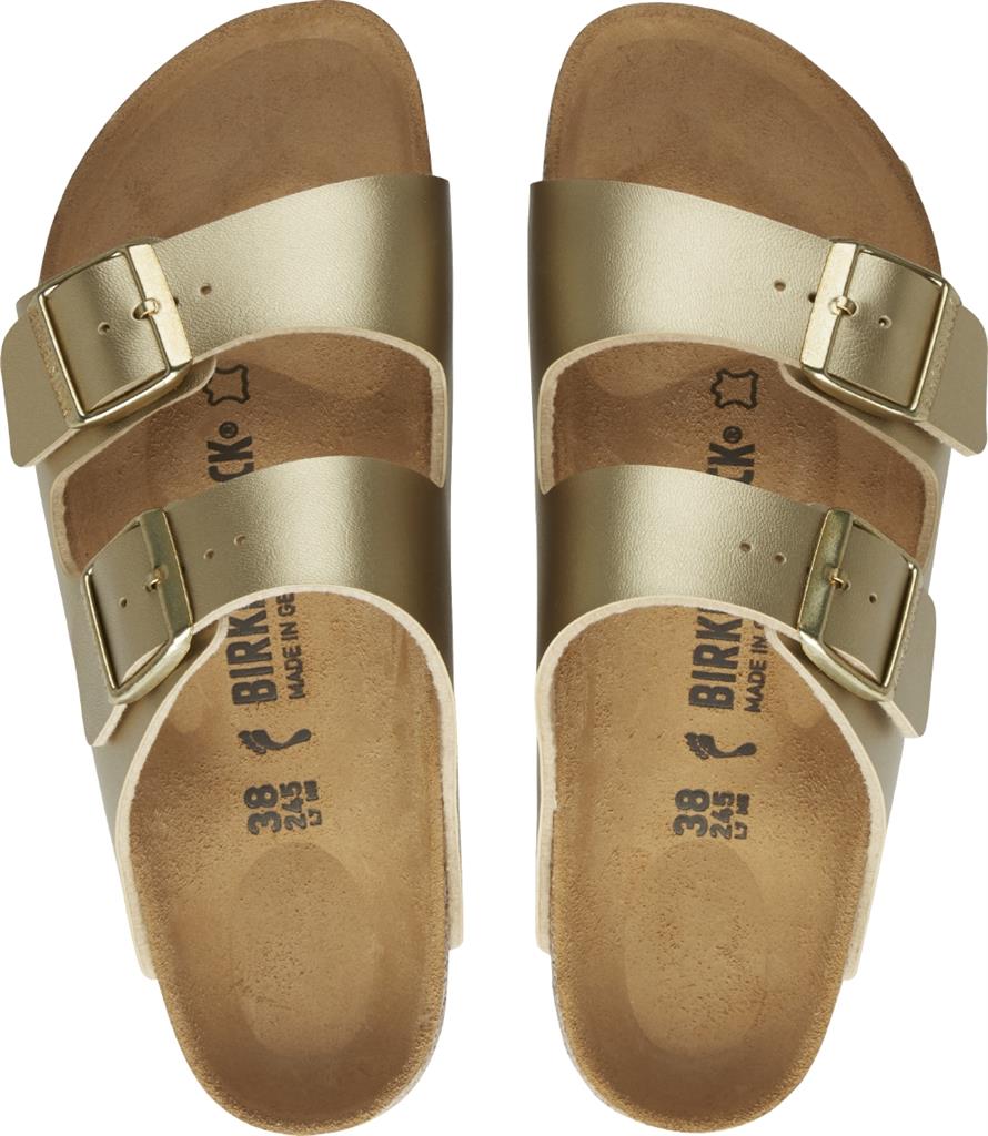 Birkenstock Arizona oro Birko Flor pianta stretta