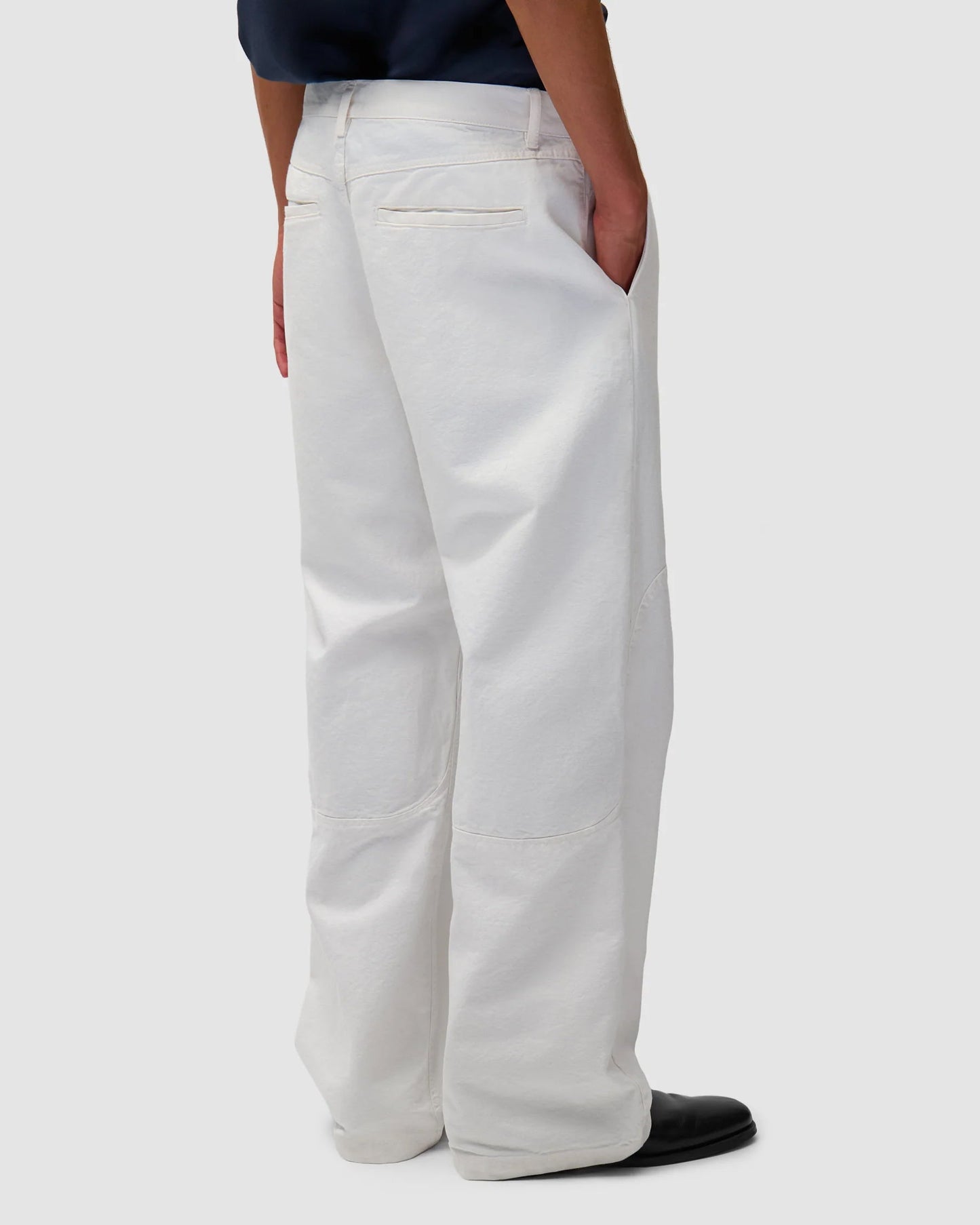Pantalone Round Knee Cut Bianco