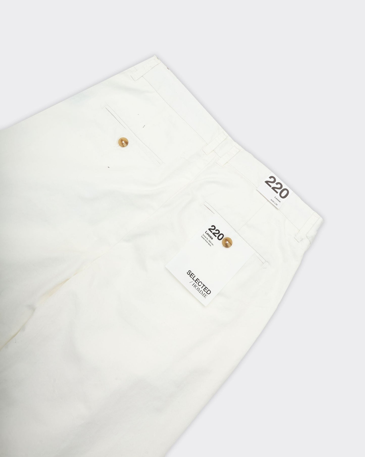 Pantalone Adam Loose Pleat Bianco