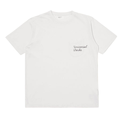 T-shirt Print Pocket Uomo Ecru