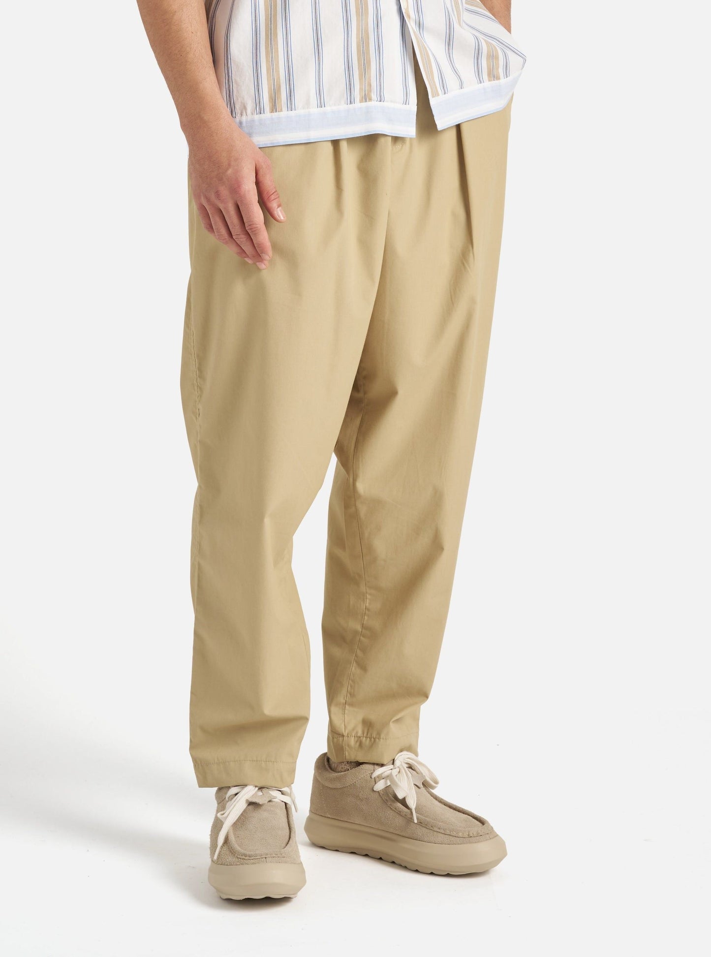 Pantaloni Pleated Track Uomo Sand