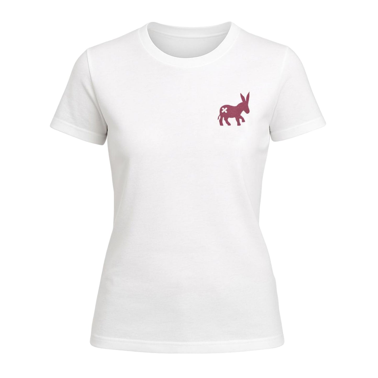 T-shirt Classic Logo Donna White/Fuxia