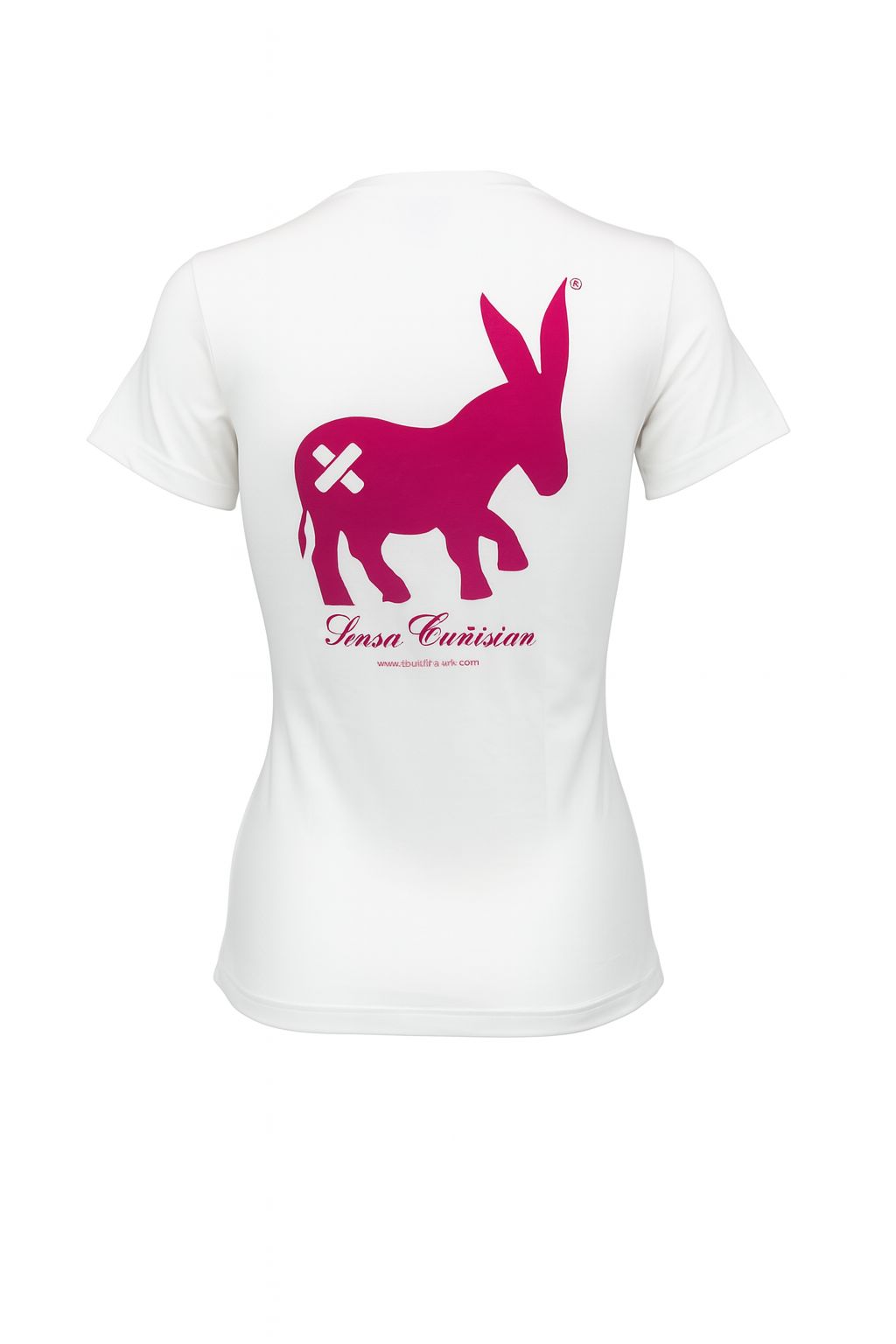 T-shirt Classic Logo Donna White/Fuxia