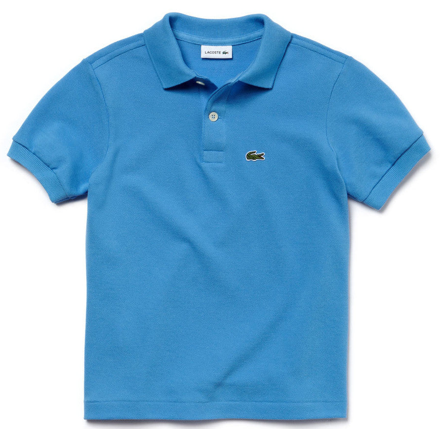 Polo Lacoste Jr in petit piqué tinta unita 2/6 Anni
(L1812) PJ2909 colore UZP Ancolie