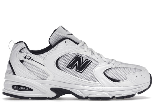 new balance 530 white black details