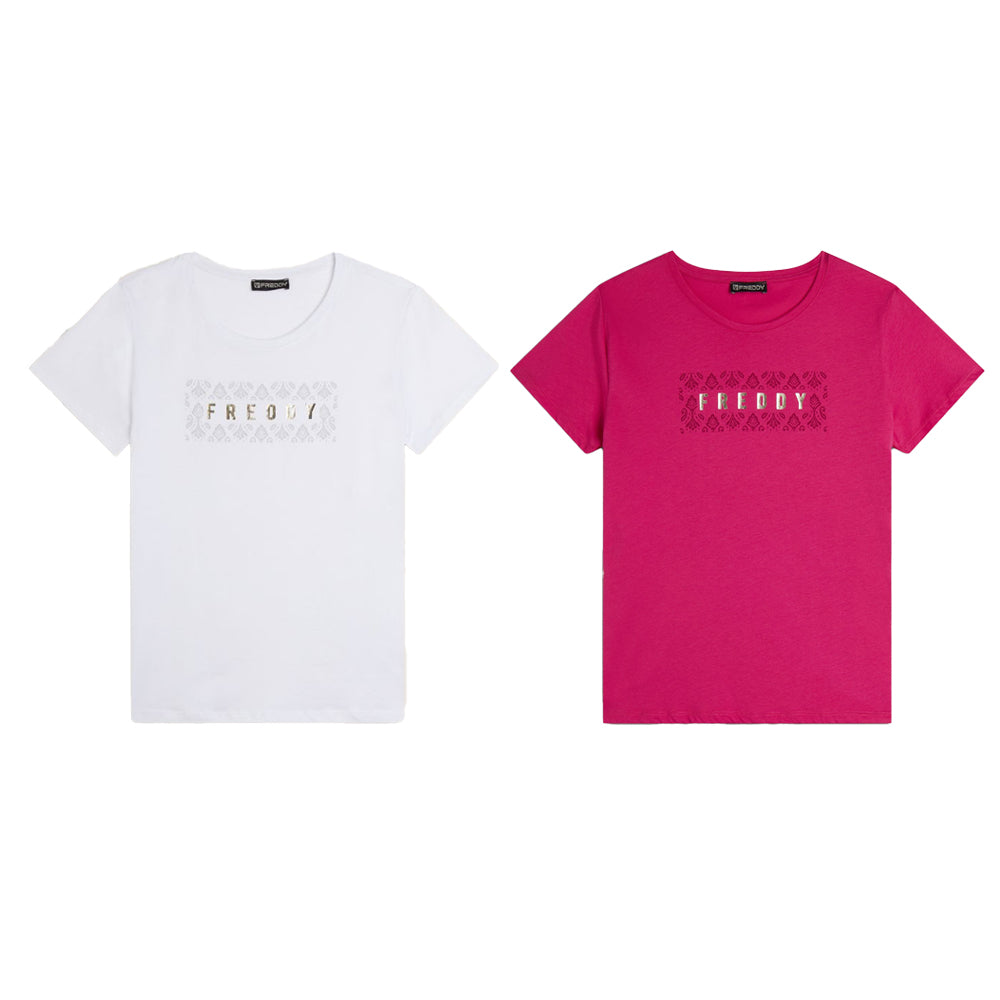 Freddy T-shirt in Jersey Leggero con Grafica Floreale S25WTRT3