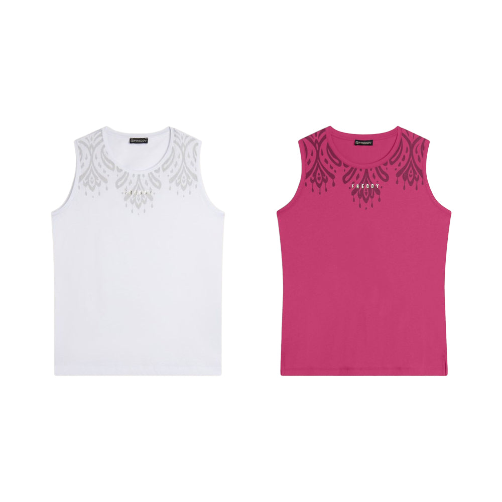 Freddy Canotta in Jersey con Stampa Floreale sulle Spalle S25WTRT5