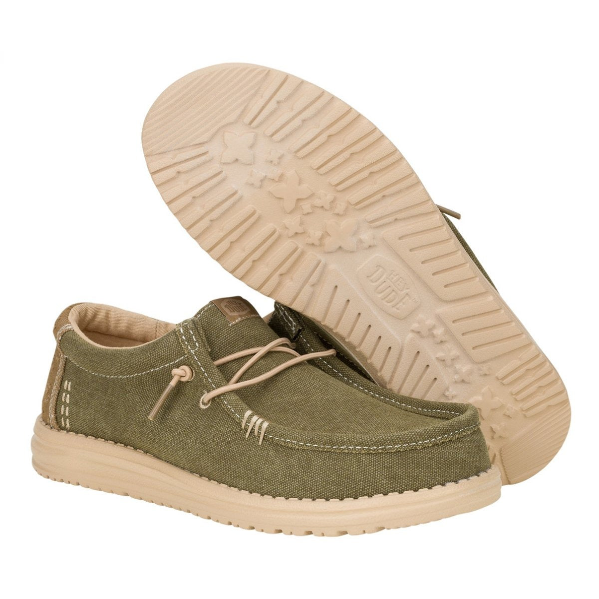 Hey Dude Wally Workwear Dusky Green/Irish Cream