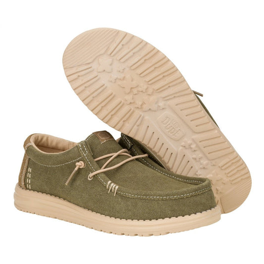 Hey Dude Wally Workwear Dusky Green/Irish Cream