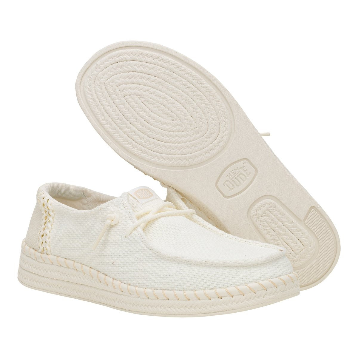Hey Dude Wendy Espadrille Woven White
