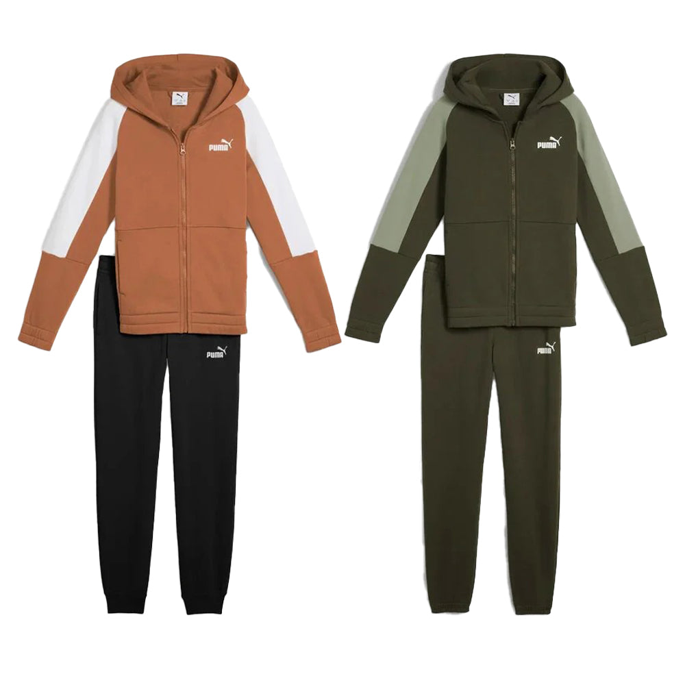 Puma Tuta con Cappuccio Full Zip Ess Block 689724