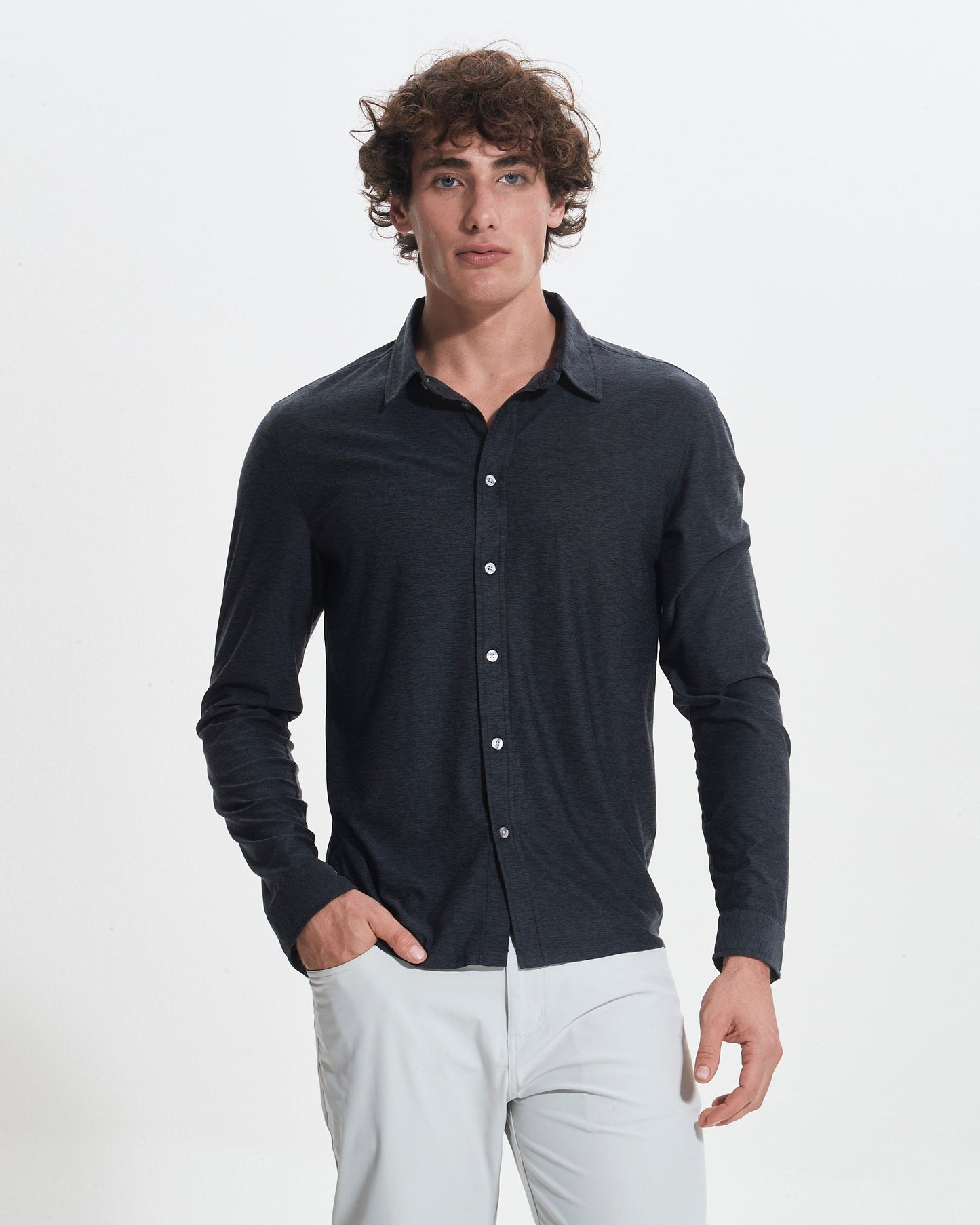 AptySoft™ Long Sleeve Polo Shirt