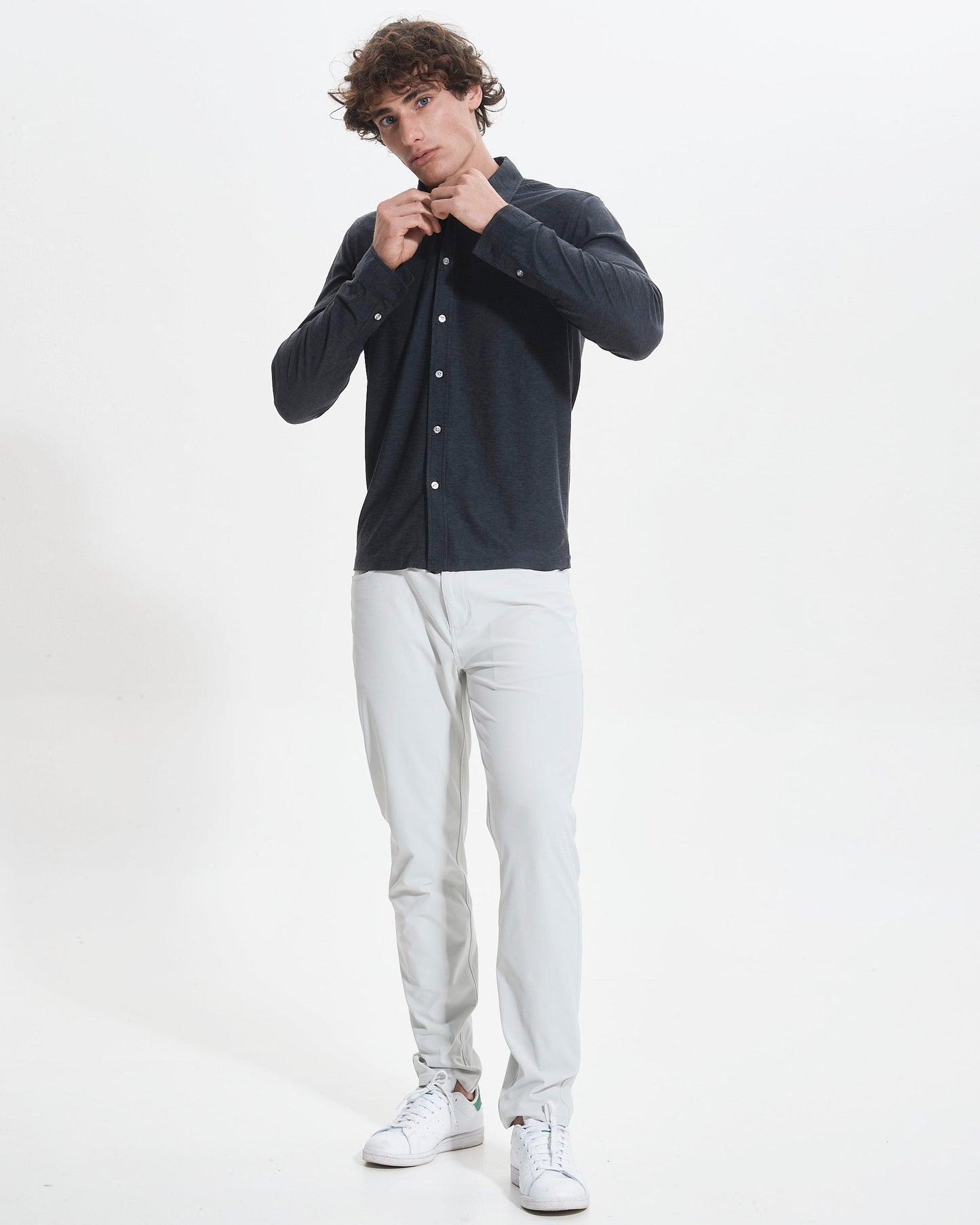 AptySoft™ Long Sleeve Polo Shirt