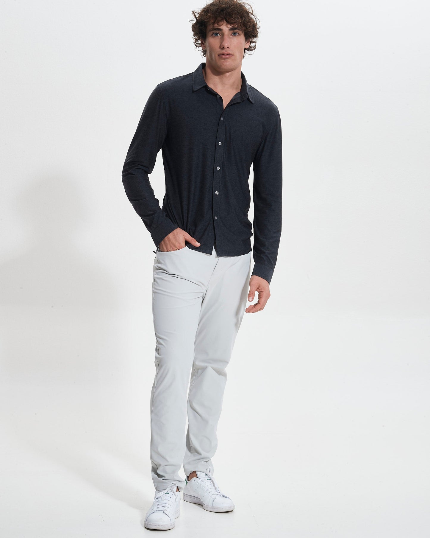 AptySoft™ Long Sleeve Polo Shirt