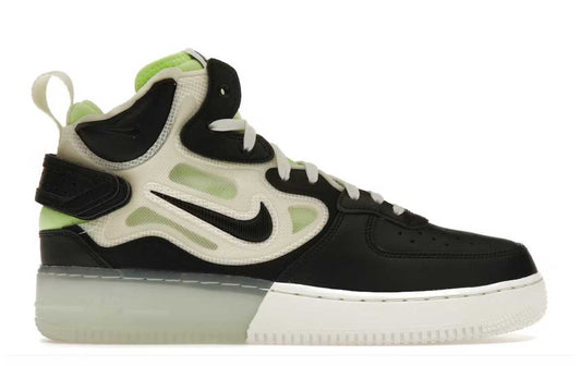 nike air force 1 react mid black sail ghost green