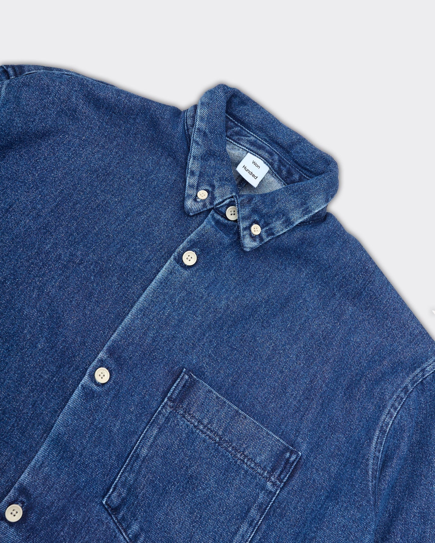 Camicia Maza Tencel Denim Blu