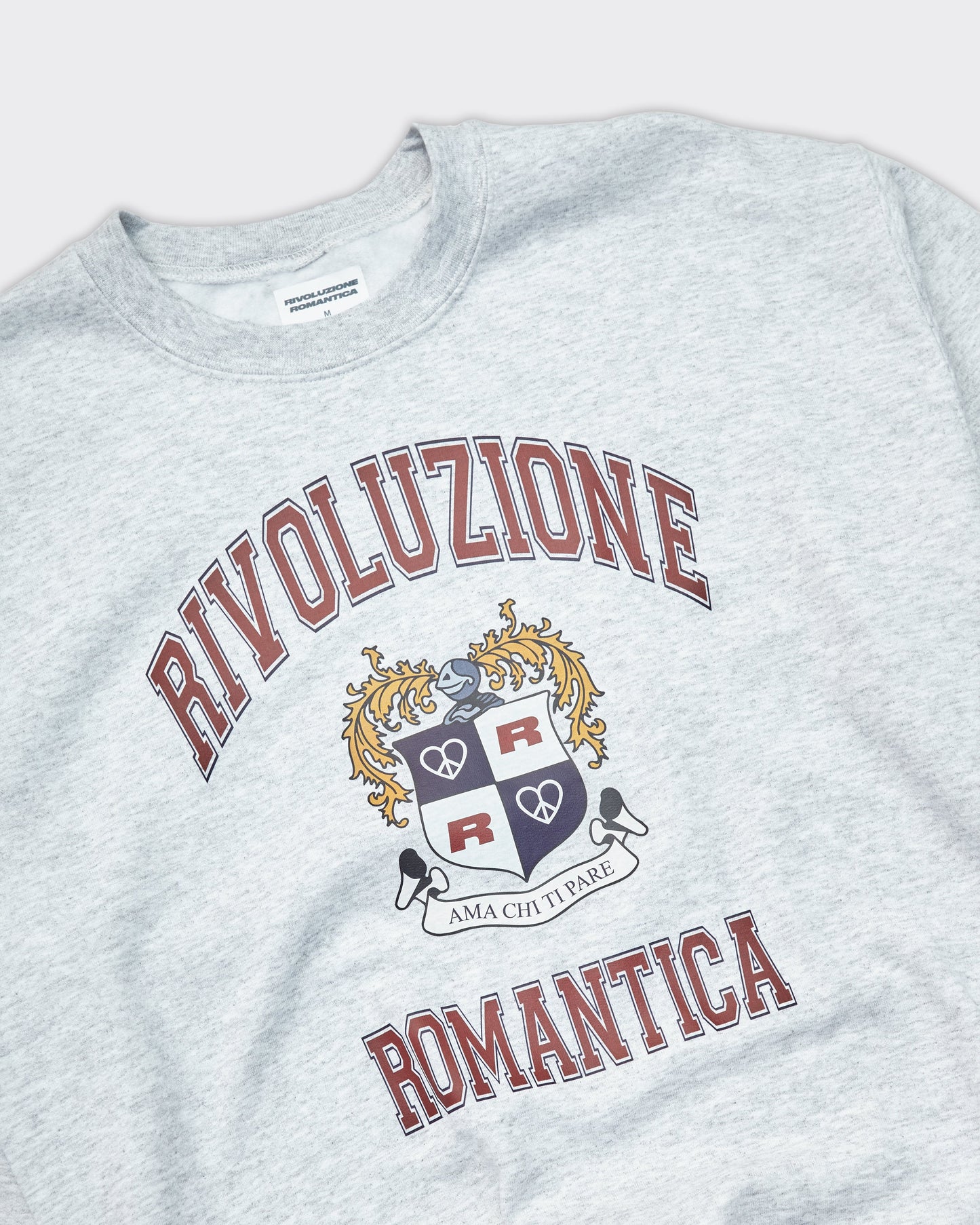 Felpa Girocollo College Grigia