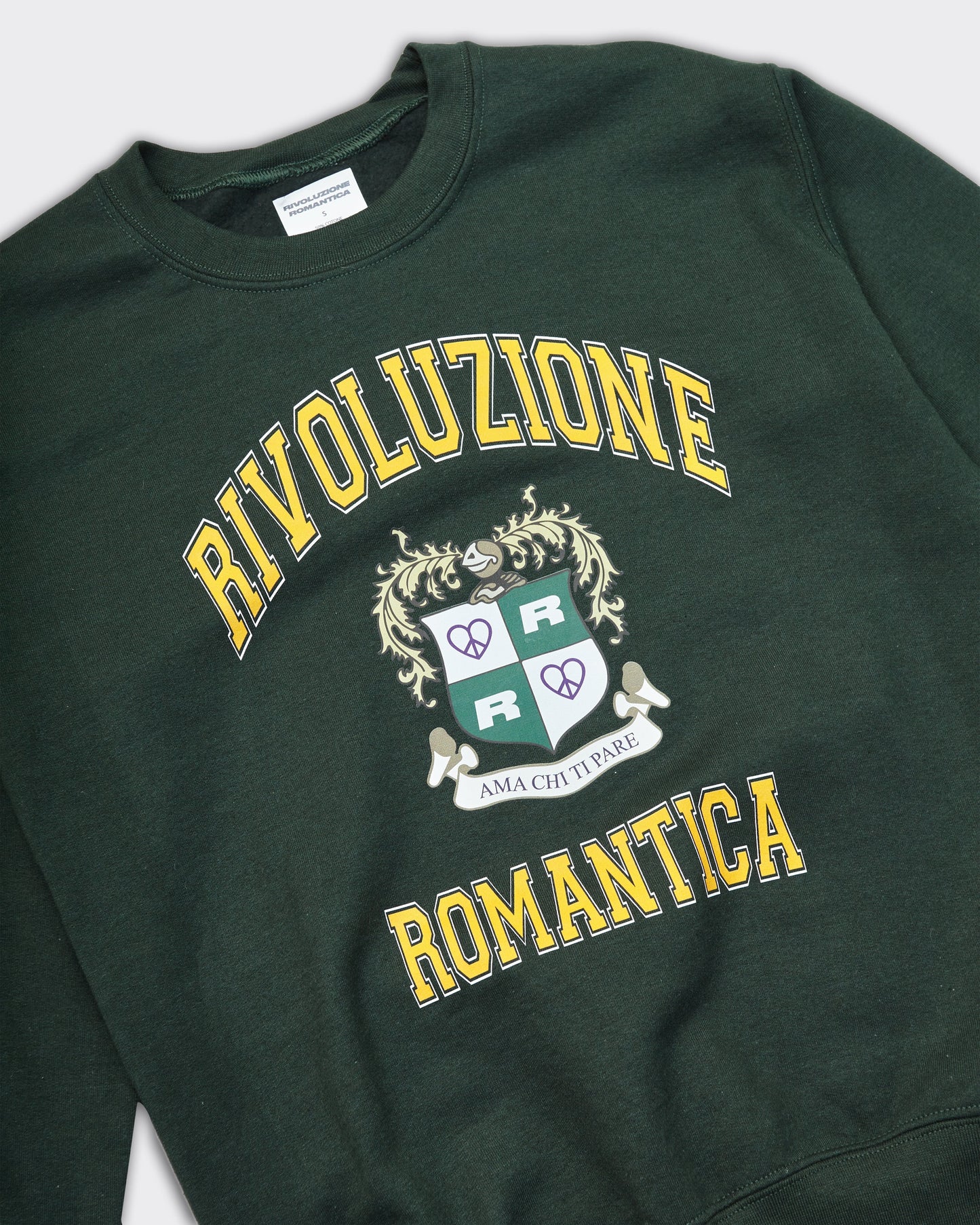 Felpa Girocollo College Verde