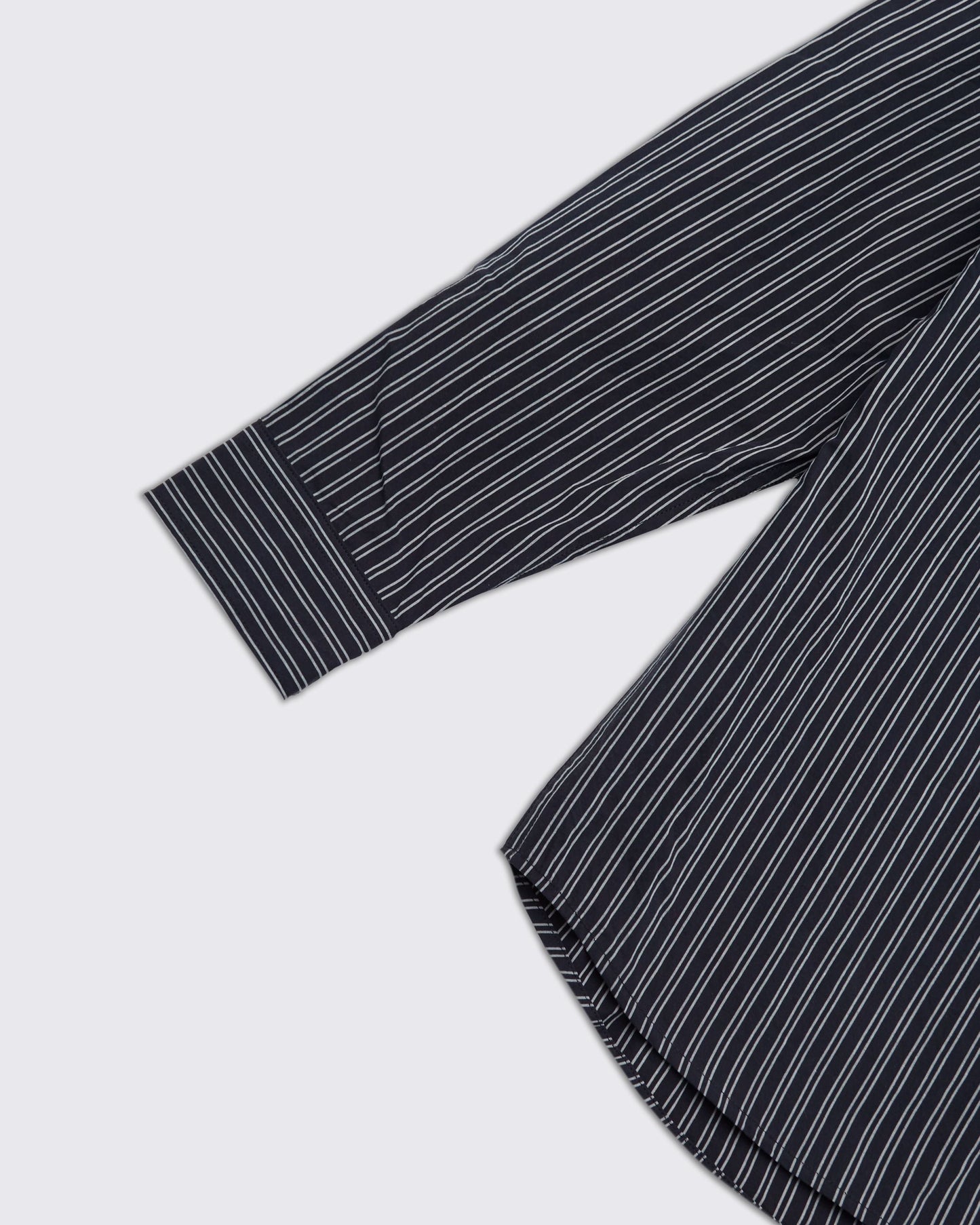 Camicia Kent Stripe Poplin Nera