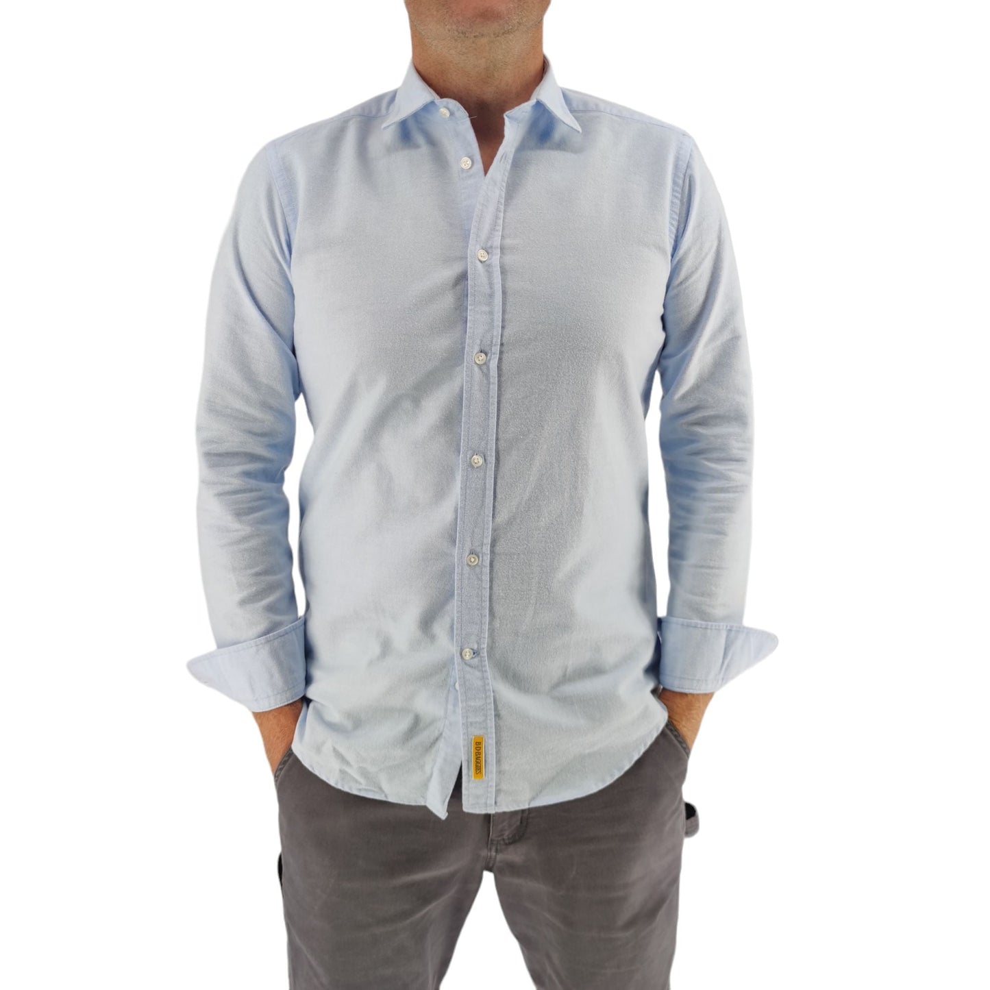 Camicia Bradford Flanella Uomo Blu Polvere