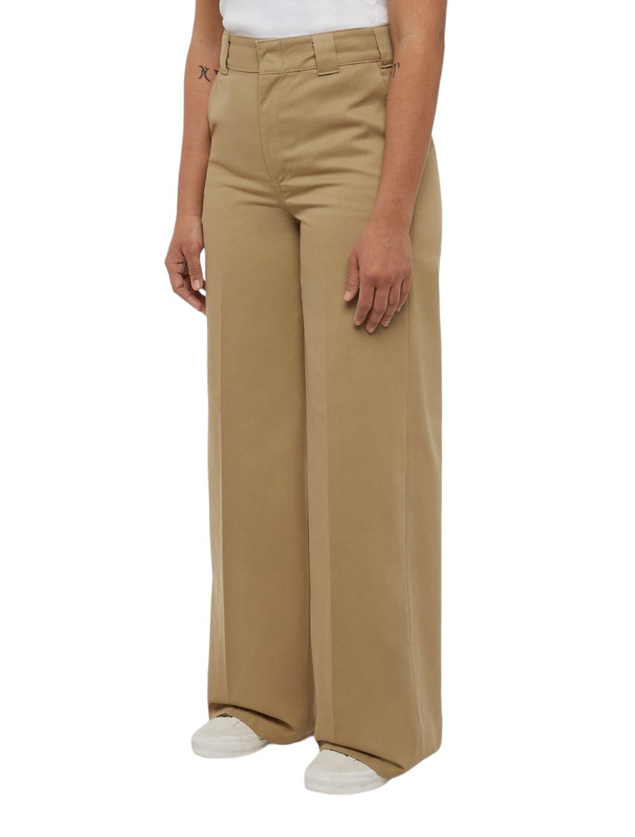 Pantaloni Wide Leg Work Donna Khaki