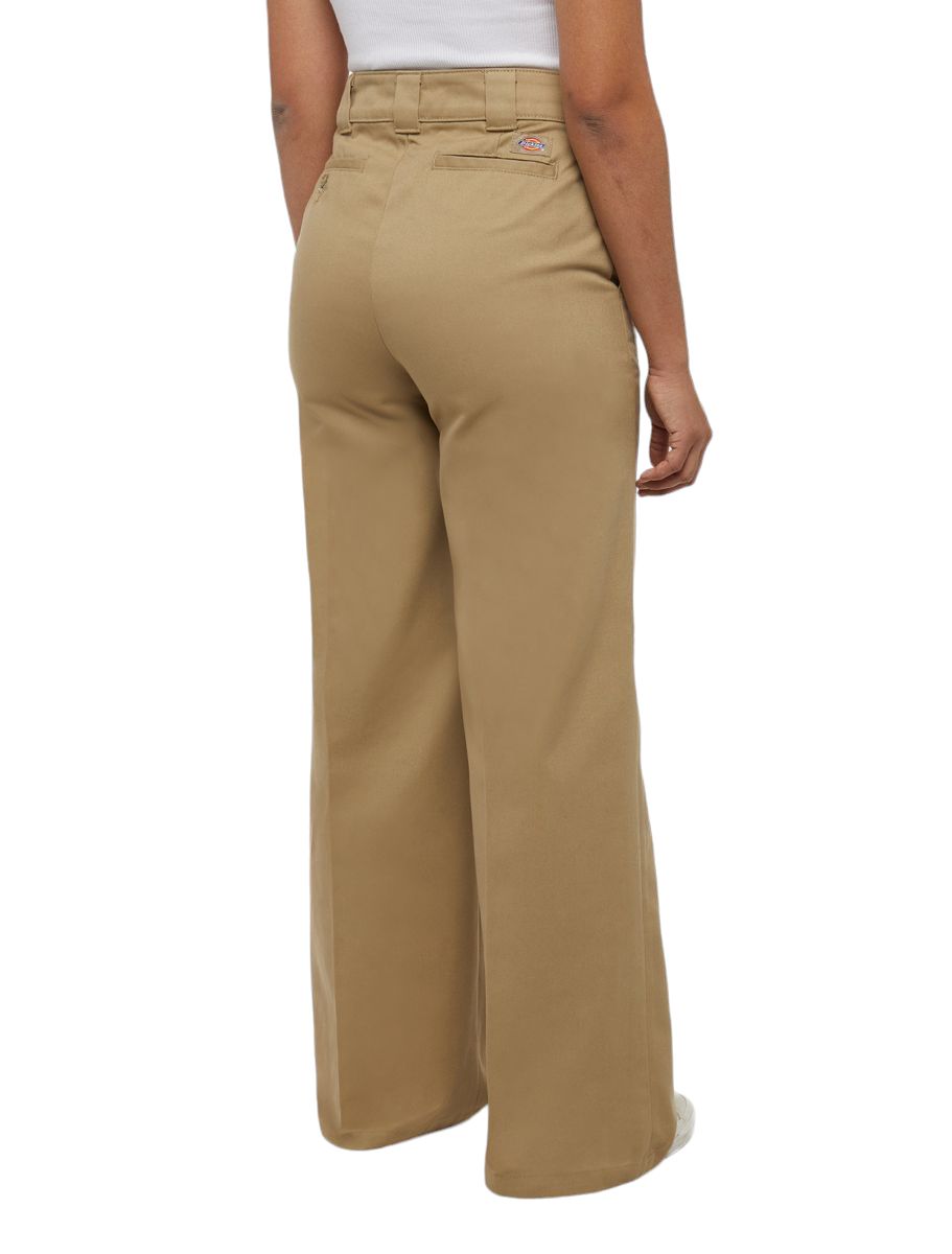 Pantaloni Wide Leg Work Donna Khaki