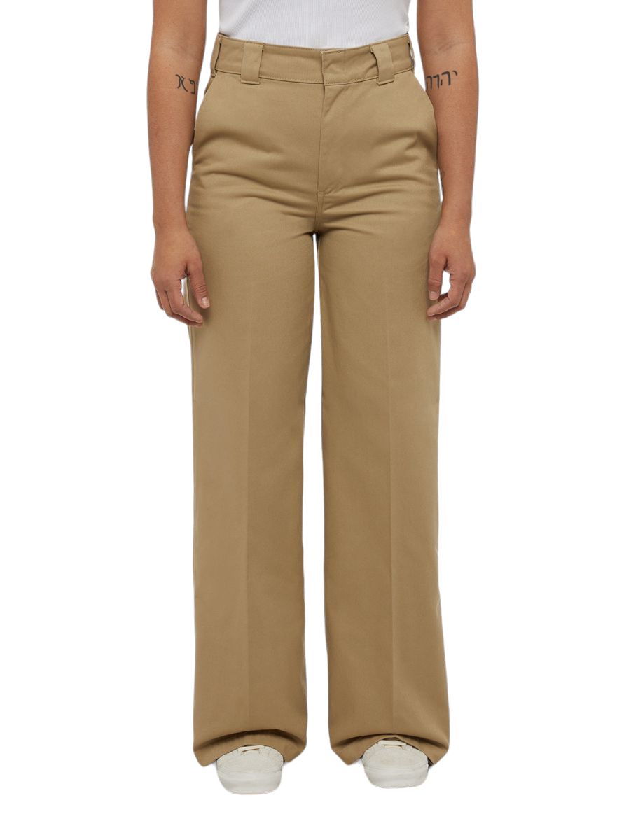 Pantaloni Wide Leg Work Donna Khaki