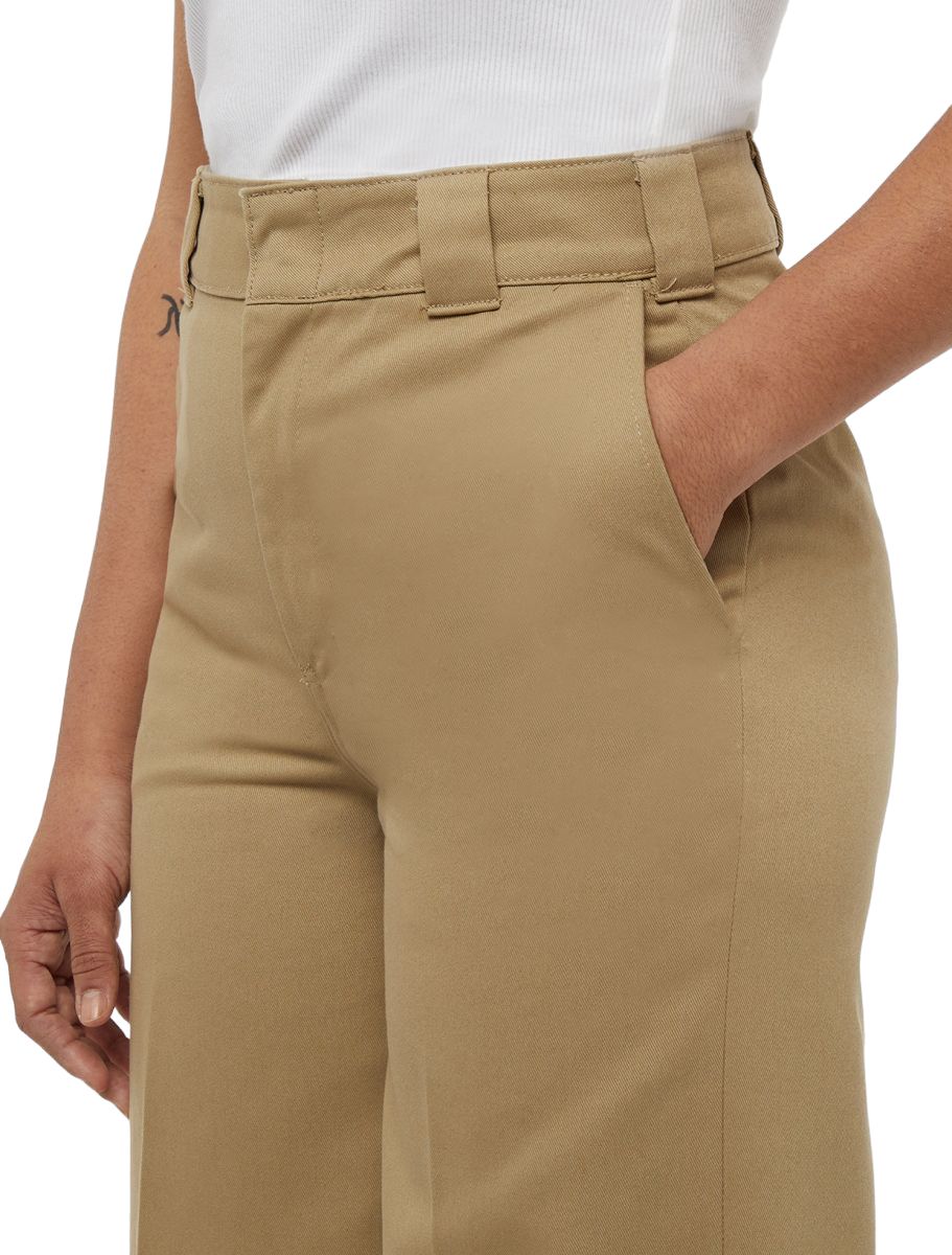 Pantaloni Wide Leg Work Donna Khaki
