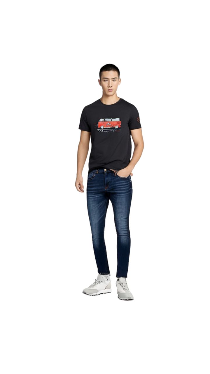 T-shirt Van Uomo Carbon/Cherry Tomato