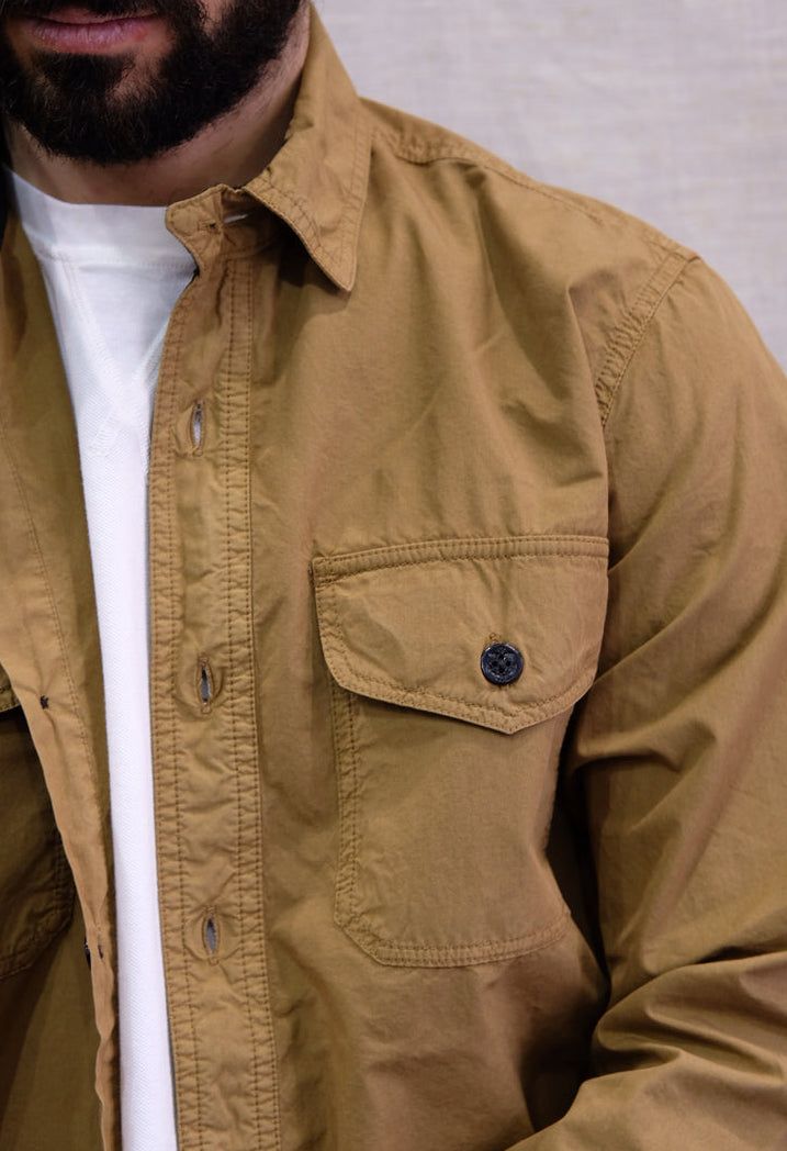 Camicia Cpo Popeline Uomo Tobacco