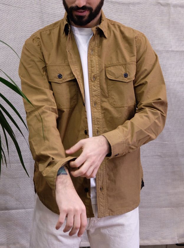 Camicia Cpo Popeline Uomo Tobacco