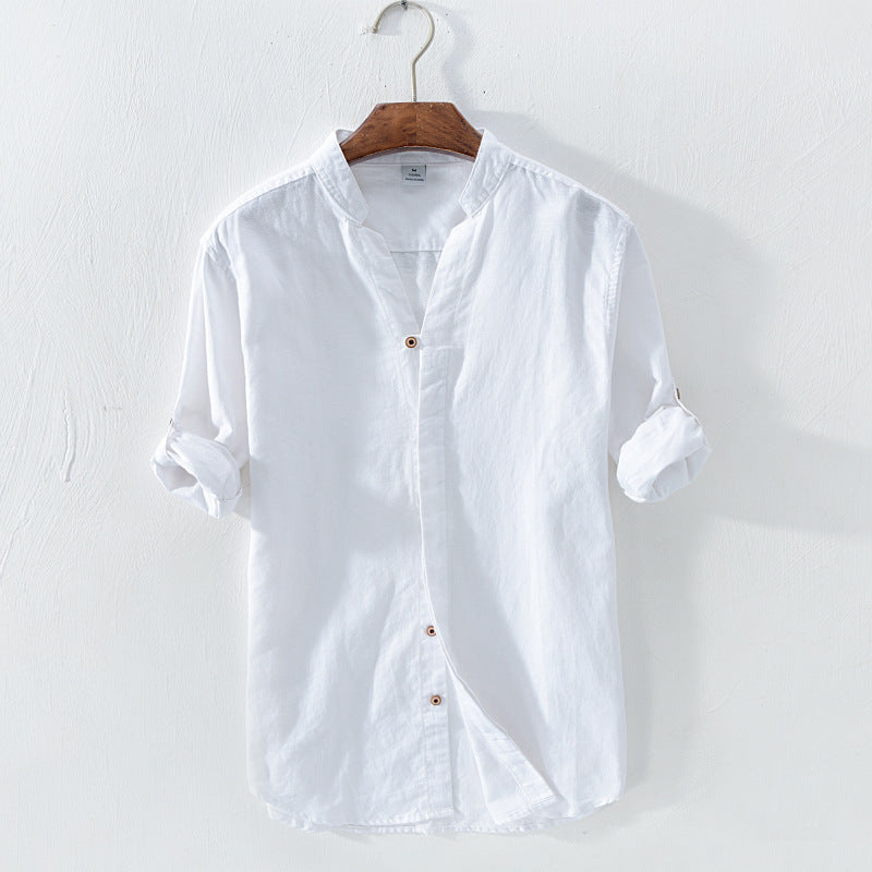 Camicia Coreana in Lino - Old Money®