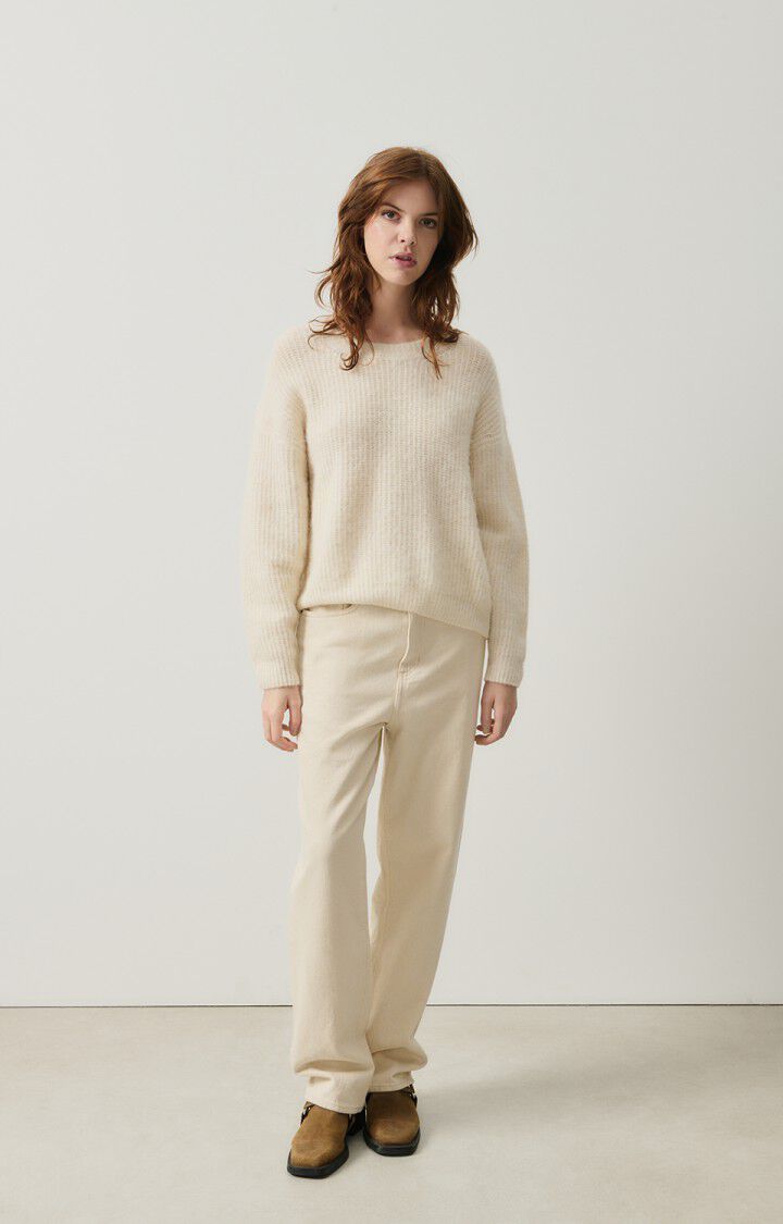 Maglia East Crew Neck Donna Mother Of Pearl Melange