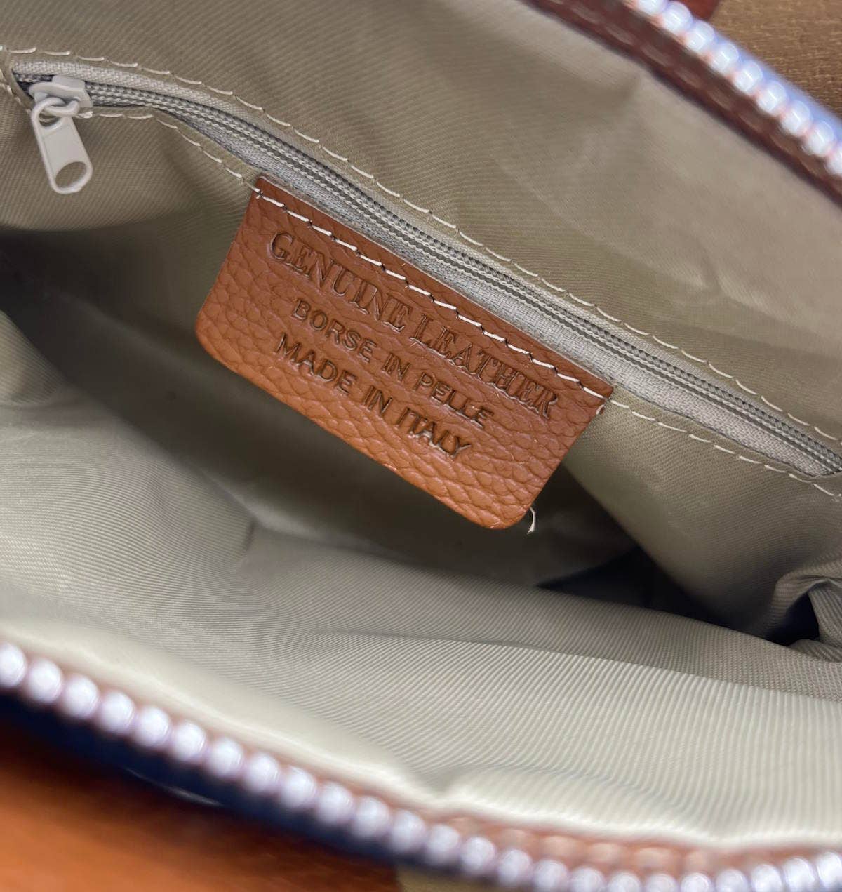 Pienza – Italian Leather Tote Handbag – Olive Green