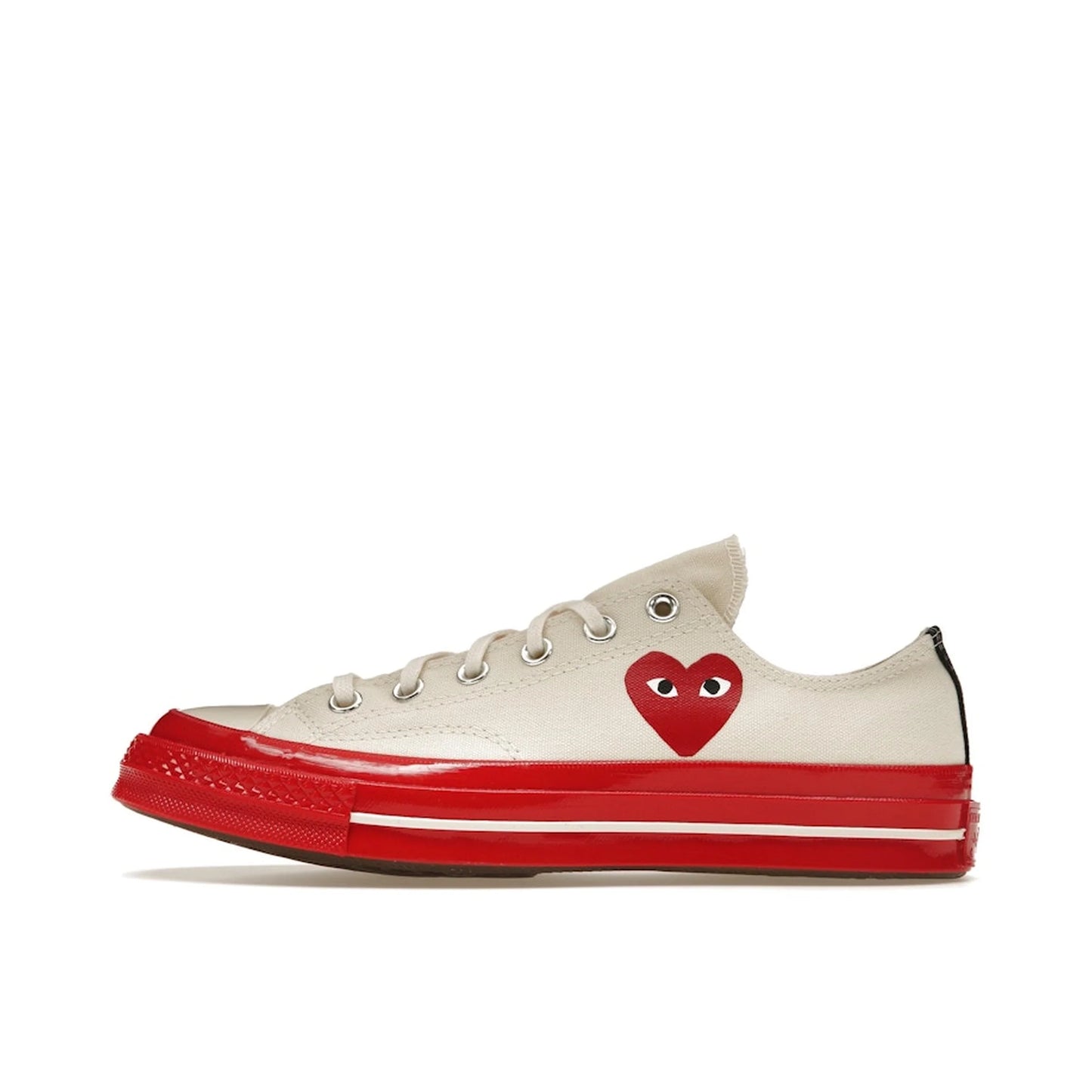 Converse Chuck Taylor All Star 70 Ox CDG PLAY Egret Red Midsole